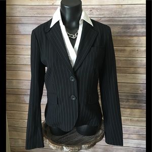 Black Pinstripe Blazer